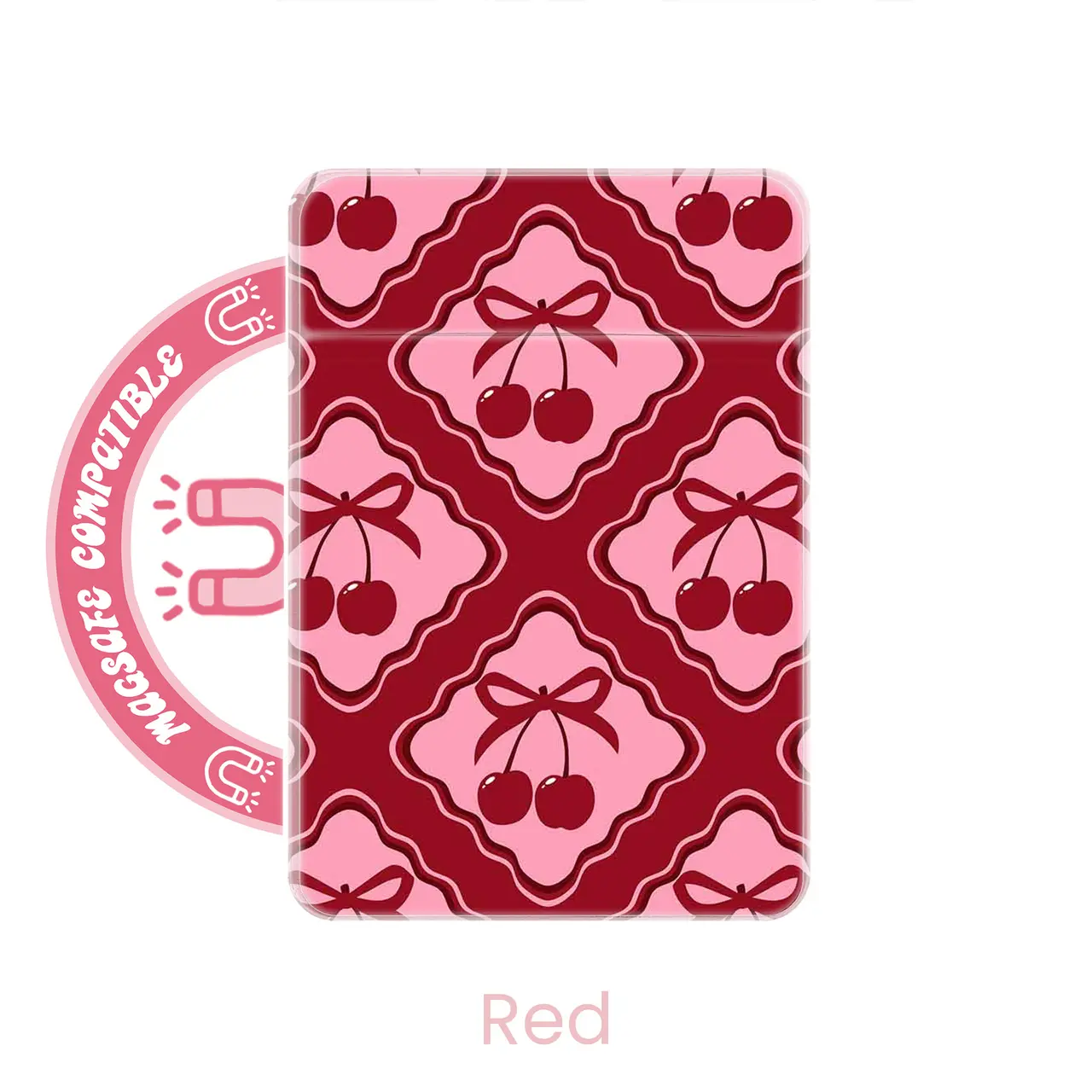 abbyrose Cherry Pie MagSafe Glam Pocket Red
