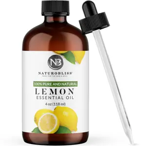 NaturoBliss Lemon Essential Oil | Natural Aromatherapy Oil for Diffuser, Cleaning & Skin | 4 fl oz