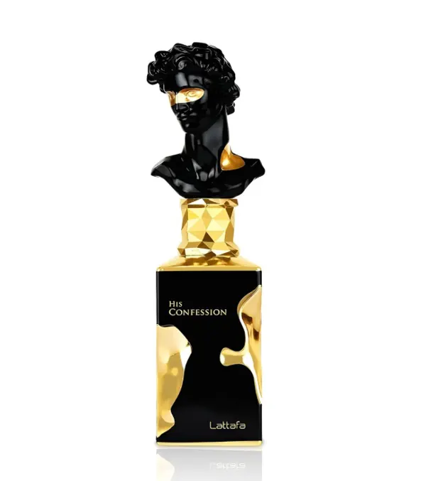 Lattafa His Confession for Men Eau De Parfum Spray3.4 Ounce 100 MI - Bold Oriental Woody Fragrancewith Mandarin Cinnamon & Lavender Top Notes WarmSensual Scent
