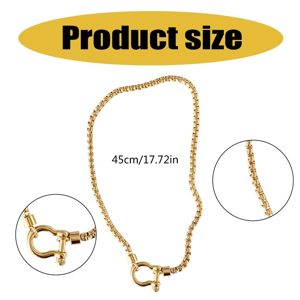 Stainless Steel Carabiner Clasp Necklace Unisex Fashion Versatile Jewelry