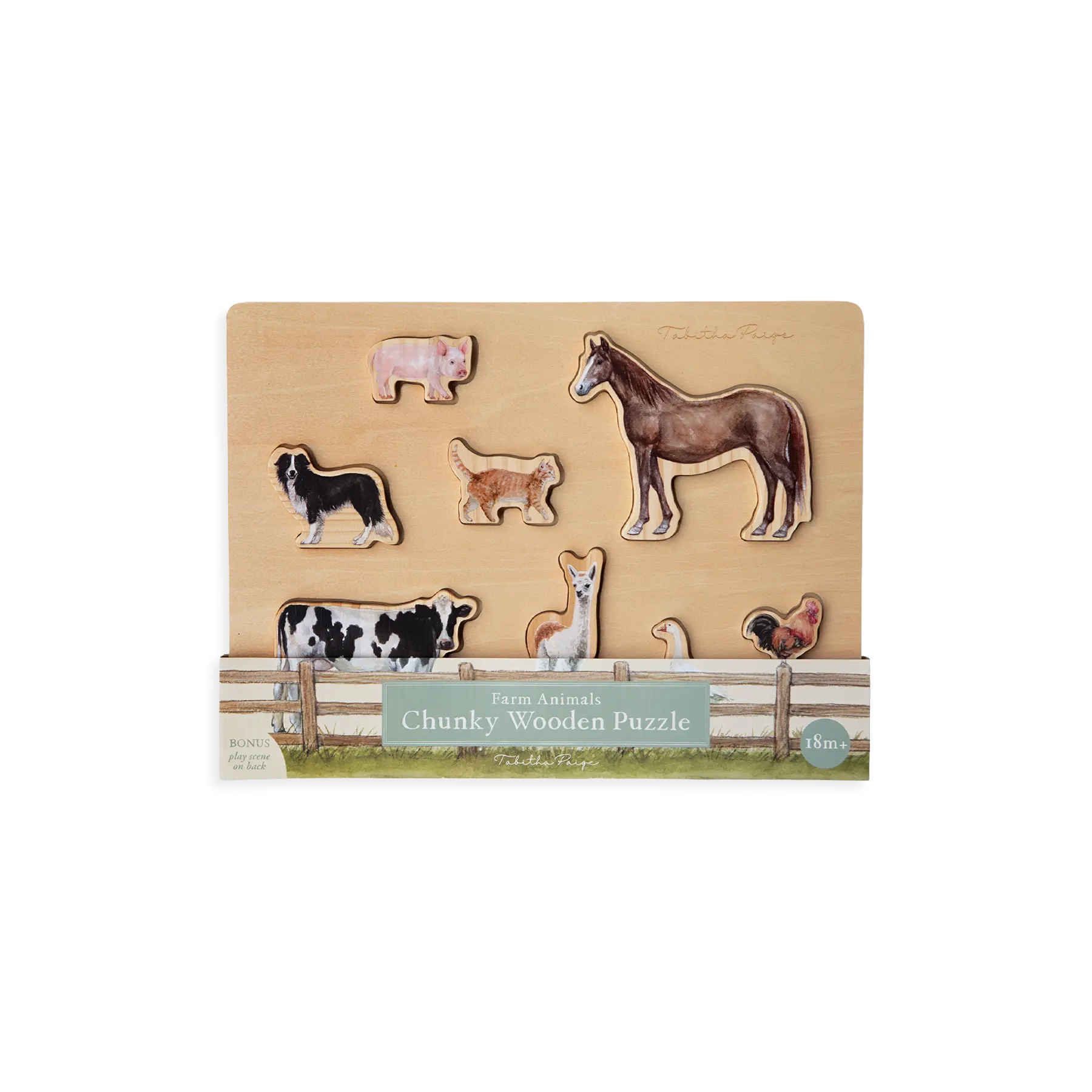Farm Animals Chunky Wooden Puzzle