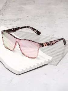 Unisex Vintage Trendy Ombre Tinted Lens Sunglasses, Retro Outdoor Sports Sunglasses, Fashionable Pink Sunglasses for Men & Women for Everyday Use, Fashionable Frames Sunglasses