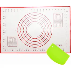 31.5" x 24"  Baking Mat | Non-Slip Pastry & Dough Mat with Dough Scraper |  for Rolling Out Dough, Pie Crusts, Fondant | Oven-Safe  Liner(31.5''L X 24''W)