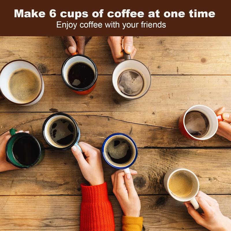 Cafeteras Electricas Modernas Moka Pot, Italian Coffee Espresso Machine, 6 Cup Cuban Coffee Maker with Detachable Base & Overheat Protection, Greca Electrica De Cafe  for Travel