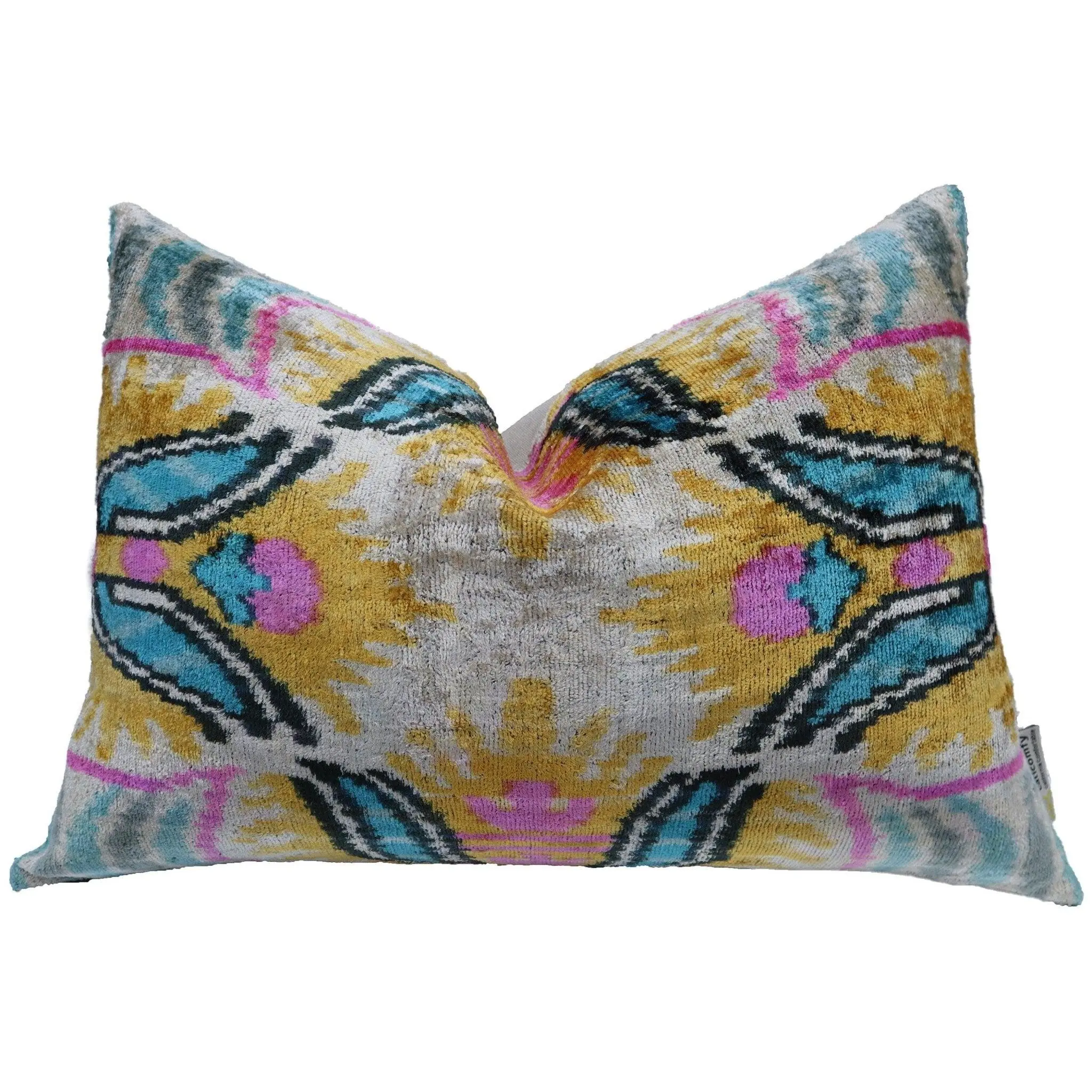 Canvello Handmade Soft Velvet Silk Cushion with Down Insert - 16x24