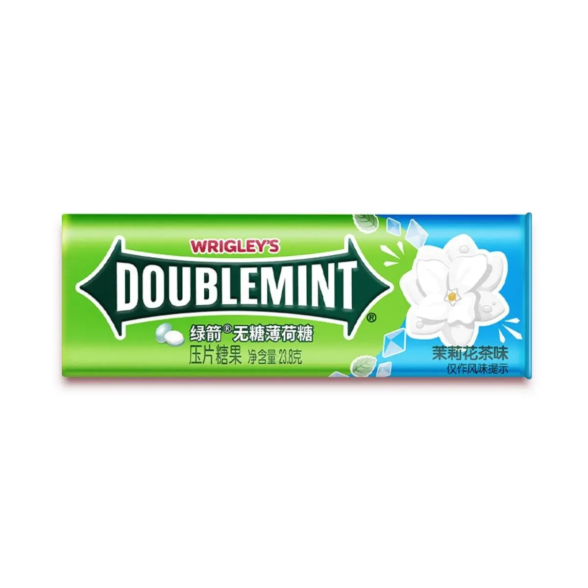 DOUBLEMINT Sugar-Free Jasmine Mint Chewing Gum, 23.8g Pack - Long-Lasting Fresh Breath DOUBLEMINT Sugar-Free Jasmine Mint Chewing Gum, 23.8g Pack - Long-Lasting Fresh Breath