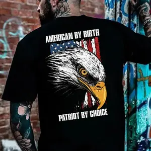 American By Birth Patriot By Choice Shirt, Bald Eagle Patriotic Usa Flag Sweatshirt, Freedom Pride Hoodie, Unisex Sweater Pullover Tee