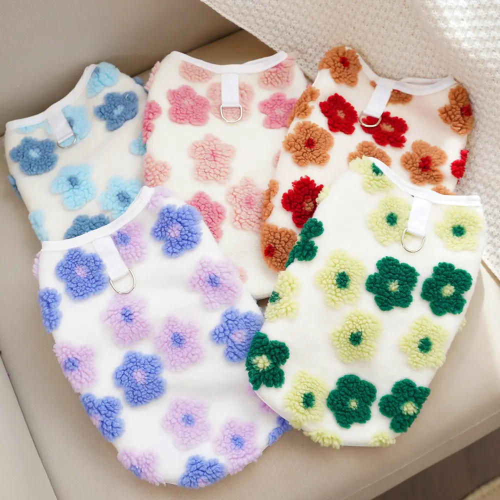Warm Plush Double-Layer Pet Vest for Dogs & Cats, Thick Winter Fleece Coat for Small Dogs, Cozy Cold Weather Puppy Jacket for Teddy Chihuahua