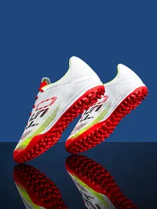 Breathable Men's Soccer Shoes TF Studs, Outdoor Sports Cleats, Durable Anti-Slip, Superior Grip, Ankle Protection, All-Season Use
