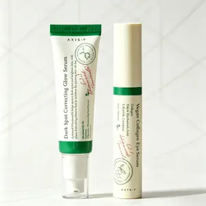 AXIS-Y Dark Spot Correcting Glow Serum 50ml + Daily Vegan Collagen Eye Serum 10ml - K-Beauty Duo for Radiant Skin, Dark Spot Correction, Puffy Eyes