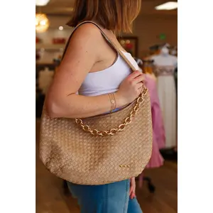 SIENNA SLOUCHY WOVEN SHOULDER BAG
