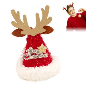 Christmas Hair Clips with Santa Hat and Sparkling Sequins, Cute Reindeer Snowflake Design Hair Barrettes for Women Girls Kids, Festive Party Headwear and Holiday Season Gift, Elegant Hair Accessories for Christmas Celebration