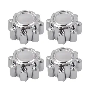 Compatible for Ford F250 F350 Excursion 1999-2005 Set of 4 Chrome 8 Lug Wheel Center Hub Caps