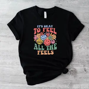It's Okay To Feel All The Feels T-shirt, Special Education Teacher Shirt, Mental Health Awareness Tee, Psychologist T-shirt, Counselor Team Shirt, Speech Therapy Tee, Motivational T-shirt