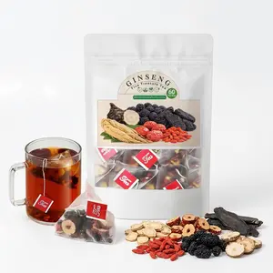 [Premium Ingredients]Health Kidney Tea Organic Ginseng Five Treasure Herbal Tea,RedDate Wolfberry Tea Mulberry Natural Herbal Formula Tea , Traditional Health Tea for Men & Women, Herbal Health Beverage,Boost Energy, Promote daily health