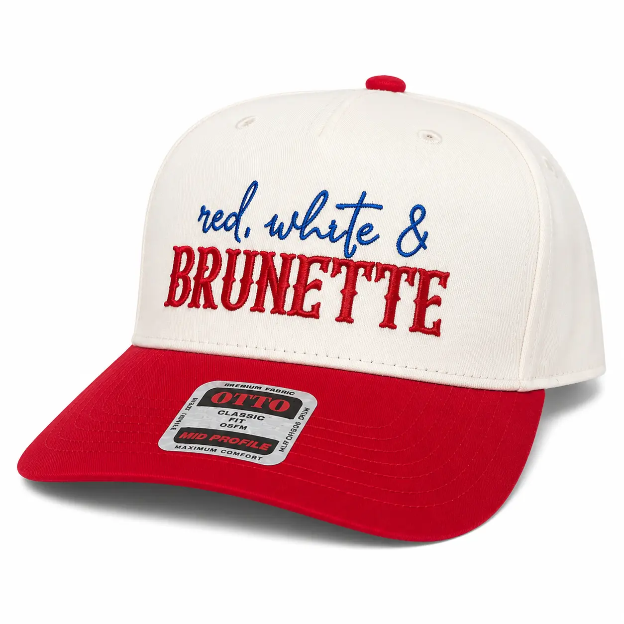 Red White & Brunette  Hat – Funny 4th of July Baseball Cap for Women, Patriotic USA Country Girl Summer Snapback  Independence Day trucker Hat, Hats For Women, Trucker Hats Women,summerwins