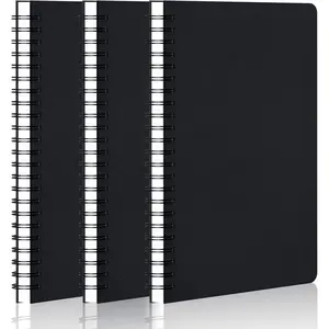 Graph Paper Spiral Notebook, A5 3Pack 5.5"x8.3" 120 Pages Hardcover PaperNotebook Journals, Wirebound Journal Sketch Notebook for Math and Science Students Engineering Artist Drawing