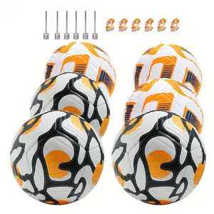6pcs Soccer Ball With Pin And Net Adults Official Sports Training Soccer Ball Christmas Gift Game Training Practice Ball Activity Gift Birthday Gift Foot Ball