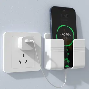 1PC Phone Holder Wall Mounted, Phone Stand with Self Adhesive, Organize Remote, Phone, Keys, Cables & Earphones – Home/Office Essential, Phone Accessory, Cellphone Holder