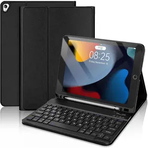 Keyboar Case for iPa 9th Generation 2021 10.2 Inch, etachable  Rechargeable Keyboar for iPa 8th/7th Gen, Slim Folio Stan Cover with Pencil Holer for iPa Pro 10.5" / iPa Air 3r Gen