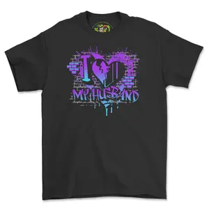 I LOVE MY HUBSBAND Fitted Short Sleeve Crew Neck Casual Summer T-Shirt for Men
