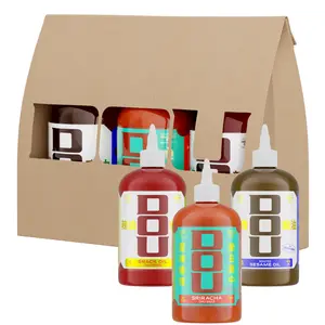 DOU by Uncle Chen Three Generations Gift Set Sriracha Sesame Oil & Chili Spiked Oil Sampler Variety Pack Vegan Gluten Free Low Sodium MSG Free Small Batch Made in the USA Pack of 3