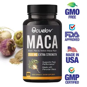 Organic Maca Root 120 Capsules 10000mg, Peruvian Maca Extract for Men and Women
