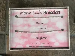 Morse Code Bracelet- Mother Daughter Set