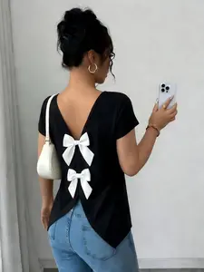 Adult Casual Fitted Top Gugufeng Style, Daily Wear Party Holiday Music Festival, Comfortable Everyday Clothing for Men & Women, Womenswear