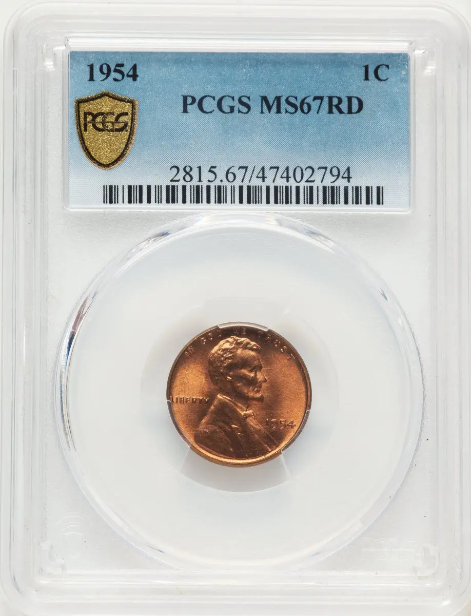 Lincoln Cents (1954 1C, RD PCGS Secure)