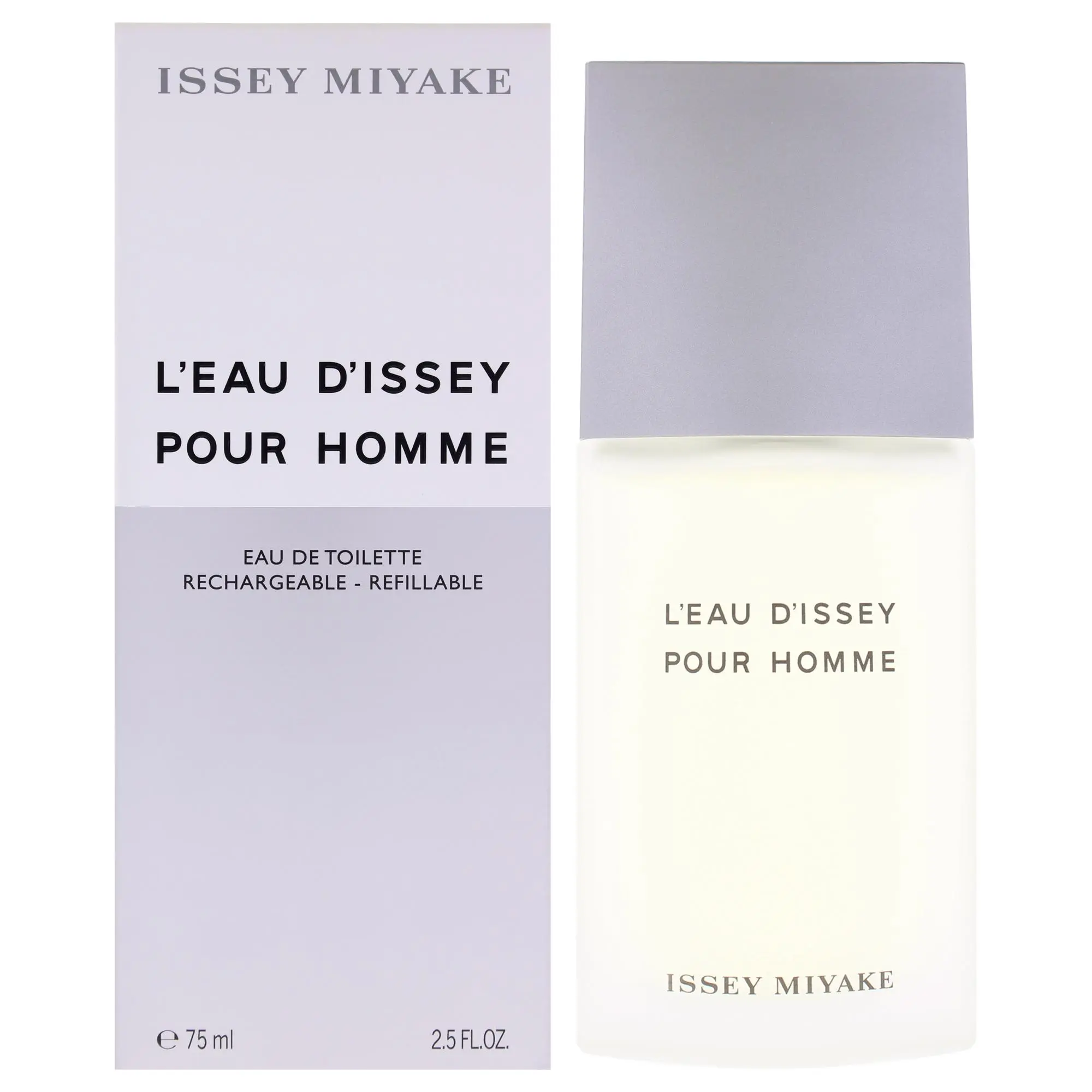 Leau Dissey by Issey Miyake for Men - 2.5 oz EDT Spray (Refillable)