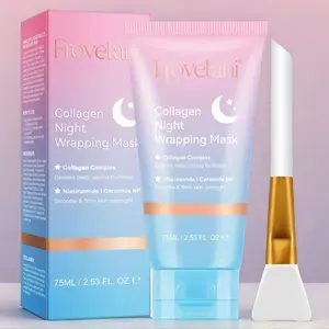 Collagen Sleeping Mask with Niacinamide, Moisturizing Facial Mask, Hydrating Facial Mask, Lifting and Firming Facial Mask, Suitable for All Skin Types