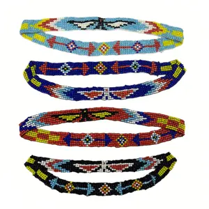 Hand Made Beaded Headband - Native American Style Hair Accessories