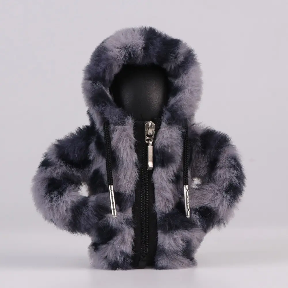 Zipper leopard print light gray