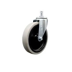 Service Caster SCC-GR05S510-TPRS-71678 5 in. Swivel Thermoplastic Rubber Caster Wheel with 0.43 in. by 0.875 in. Grip Ring Stem Caster