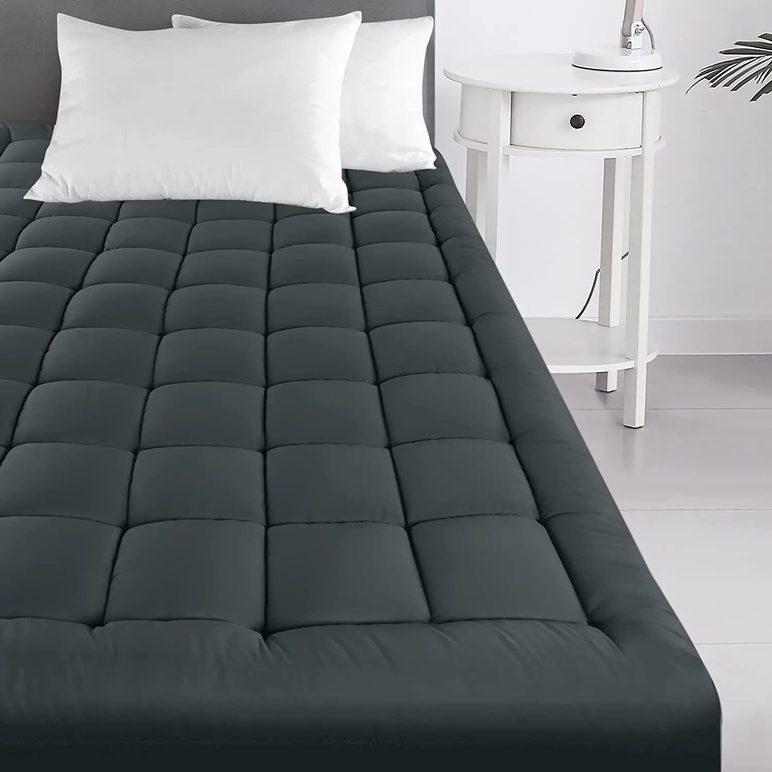 Quilted Fitted Mattress Topper Stretches up to 16 Inches Deep Utopia Bedding Does not apply