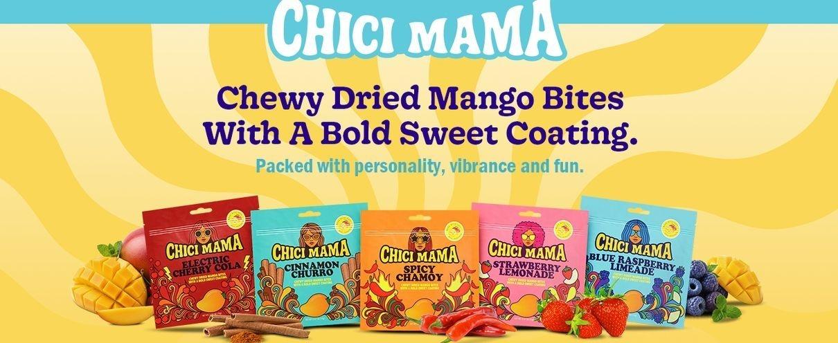 Chici Mama Spicy Chamoy Mango Bites – Made with Real Mango | Chewy, Juicy Candy-Alternative Treat | No Artificial Colors, Flavors, or Sweeteners | Gluten-Free, Naturally Vegan & Free of Major Allergens | Better-For-You Snack | 2 Pack - 70g