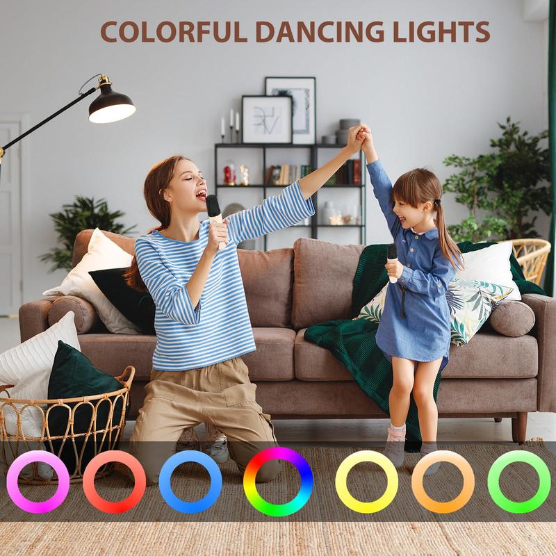 Product Introduction of Mini karaoke machine with microphone sound system, portable karaoke machine with 2 wireless microphones, birthday gifts for girls and children aged 4-12, family gatherings,TikTokShopBacktoSchool 9