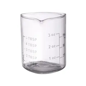 BarConic® Glass Beaker Jigger, Kitchen Measuring Utensils, Lightweight Bar & Kitchen Tool for Accurate Liquid Measurements