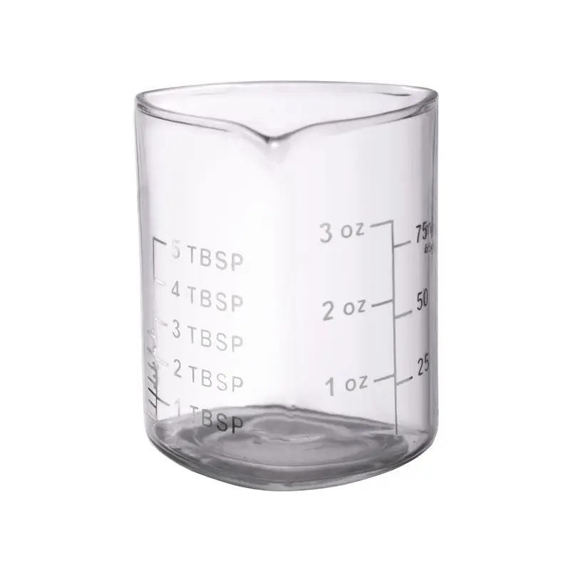 BarConic® Unique Triangle Shape Glass Beaker Jigger, High Precision Jigger Measuring Cups & Jugs, Kitchen Measuring Utensil, Lightweight Bar-Kitchen Tool for Accurate Liquid Measurements