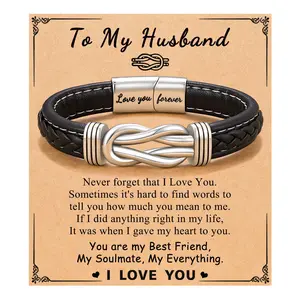 To My Husband Man Son Grandson Nephew Bracelet Gifts for Teens Boys Men Birthday Christmas Valentine's Day Father's Day Graduation Anniversary Gifts