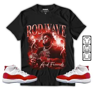 Rod Wave Rap Unisex Shirt, To Match Sneaker 11 Varsity Red shirt t-shirt Streetwear Top