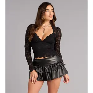 Sweet But Dangerous Lace Long Sleeve Top