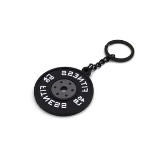2pcs Creative Design Cute Keychains, Fitness Series Barbell Dumbbell Hanging Pendants, Backpack Accessories, Business Style