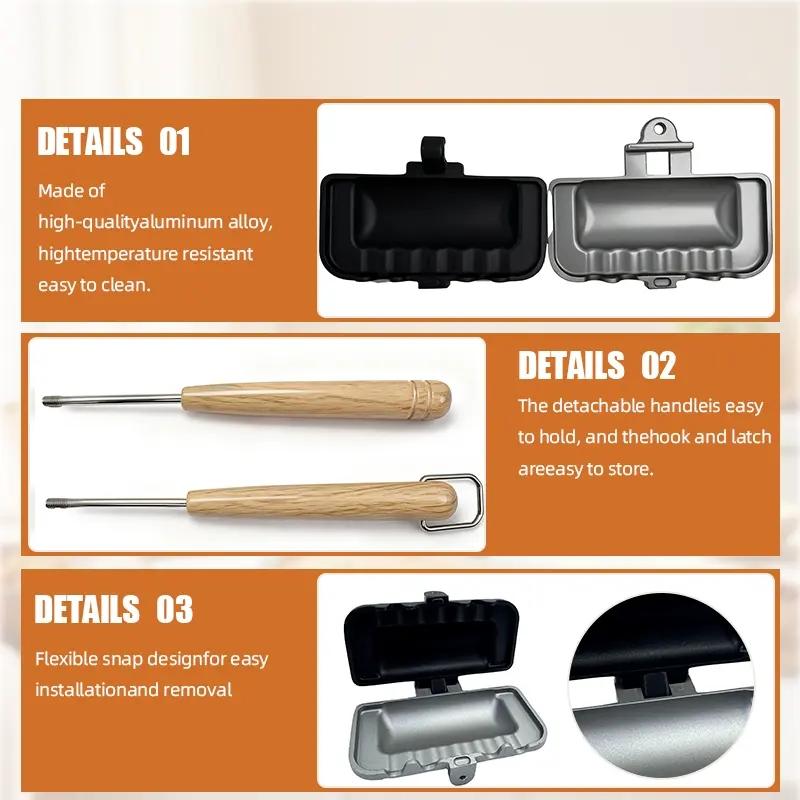 Kitchen Sandwich Grill Pan—Suitable for induction cooktops and gas stoves, it's the perfect choice for home kitchens