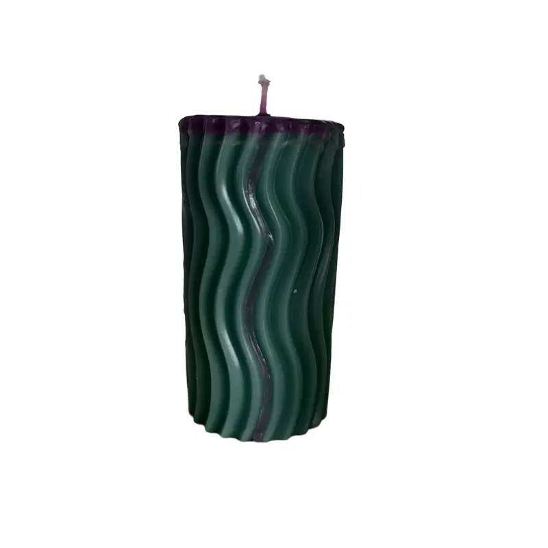 Customizable Pillar Candle - Wave Design