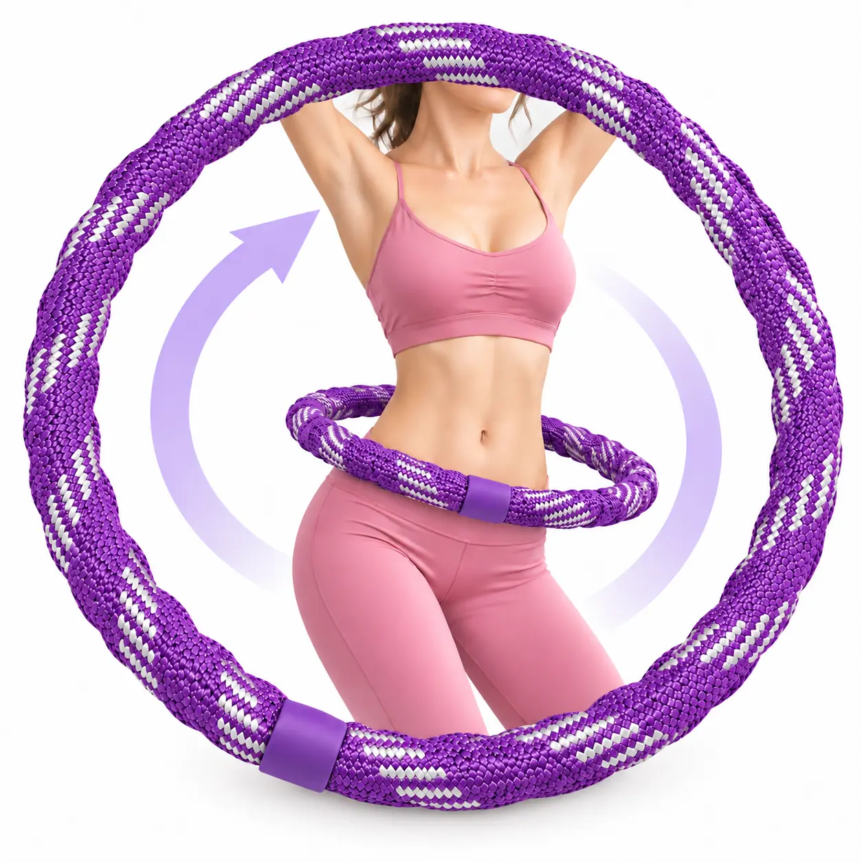 Weighted Hula Circle for Adults, Infinity Fitness Hoop Exercise Equipment for Weight Loss & Abdominal Workouts lyra