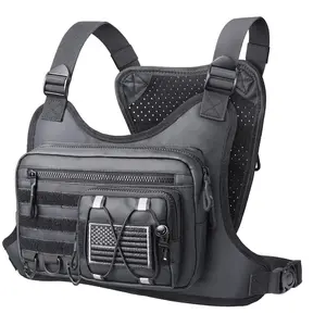 Chest Bag for Men Women, Tactical Chest Rig with Holster, Sport Chest Pack for Outdoor, Running Vest for Hiking, Cycling, Travel, Workouts, EDC Training Jogging Equipment TikTokShopJumpstartSale