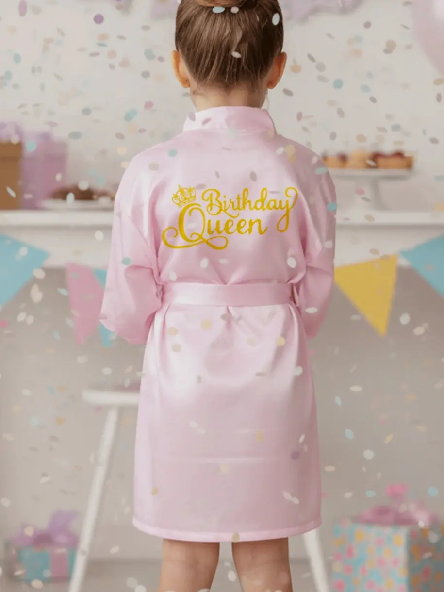 1pc Girls Birthday Princess Sleepwear, Japanese Style Robe, Birthday Party Pajamas, Suitable For Birthday Party, Holiday Celebration, Birthday Gift, Travel Sleepwear
