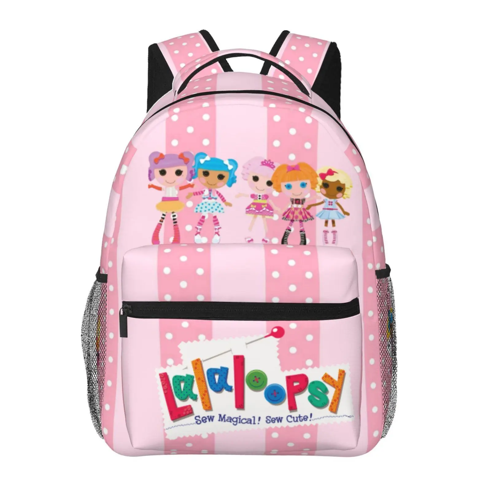 Lalaloopsy Kids School Backpack We're Lalaloopsy Netflix Lightweight Bookbag MGA Lalaloopsy Back to School Gift, Support for Ages